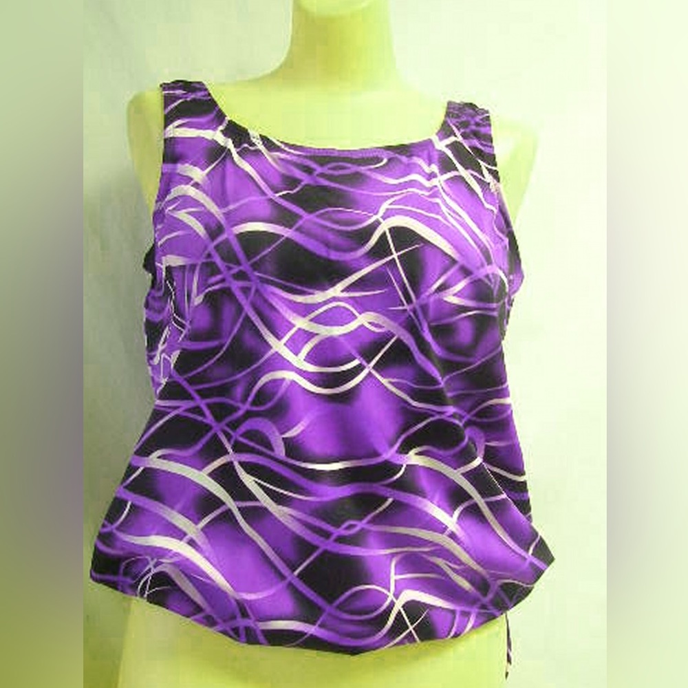 NWT Topanga blouson swimsuit top 16-13-695 B/C